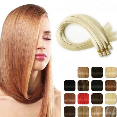 China Qingdao Hair Products Co Ltd Silky Straight 100 Free Wave Qingdao Hair Products Co Ltd Human Russian Blonde 100 Drawn Long I Tip Hair Extensions for sale