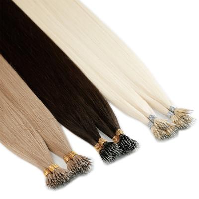 China Hair Products 2021 China Silky Straight Hair Factory, Remi Russian Nano Hair Tangle Free Nano Hair Extensions Unprocessed Customized for sale