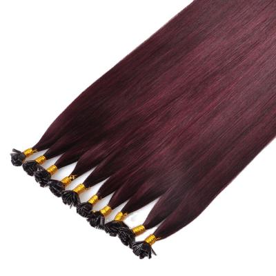 China Unique Cuticle Aligned Tech Cuticle Brazilian Remy Human Hair Flat Tip Hair Extension for sale