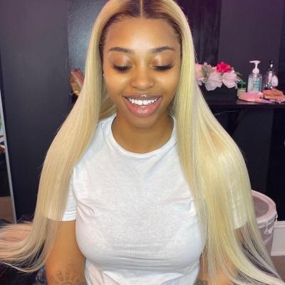 China Silky Straight Wave 10A Sell 1B 613 Wholesale Brazilian HD Lace Frontal Wig 100% Virgin Human Hair Blonde Transparent Lace Wig For Black Woman for sale