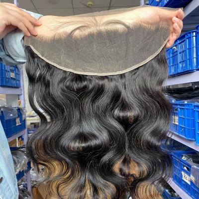 China 100% Transparen Hd Swiss Lace Closure Frontal Hair 13X4, Hd Lace Frontal Vendor, 13X4 Lace Frontal Hairbands With Sheer Lace for sale