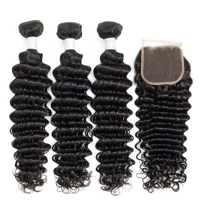 China China Cheap Silky Straight Seller Wave 10A Cuticle Aligned 100% Brazilian Raw Body Wave Water Curly Hair Bundles With Lace Closure for sale