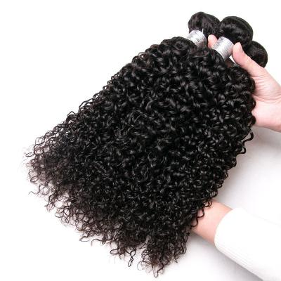 China Factory Wholesale 9A Deep Curly Curly Hair Bundles Natural Black 100% Virgin Human Hair Wave Color for sale