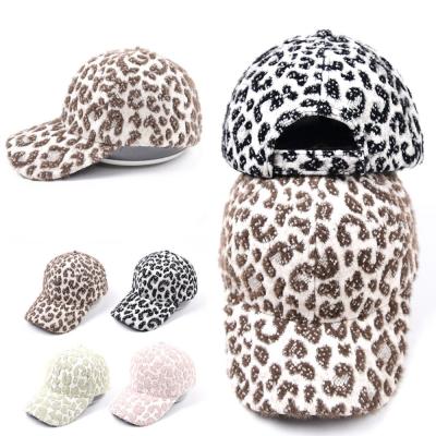 China JOINT Men's Women's Collection Winter Unisex Teen Hat, Sports Winter Leopard Print Baseball Warm Winter Hat for sale