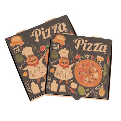 China Biodegradable China Made Food Packaging Corrugated Cardboard Pizza Paper Box for sale