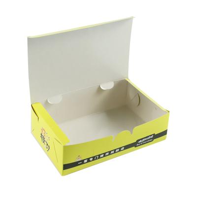 China Recycled Materials Custom Fast Food Fried Chicken Food Packaging Paper Roasted Takeout Boxes for sale