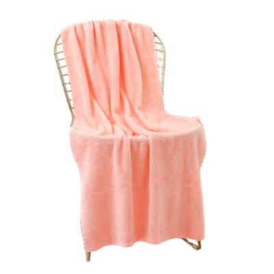 China Factory Wholesale Luxury Hypoallergenic Coral Velvet Bath Beach Microfiber Bathroom Set Twisted Super Soft Material Bath Towel for sale