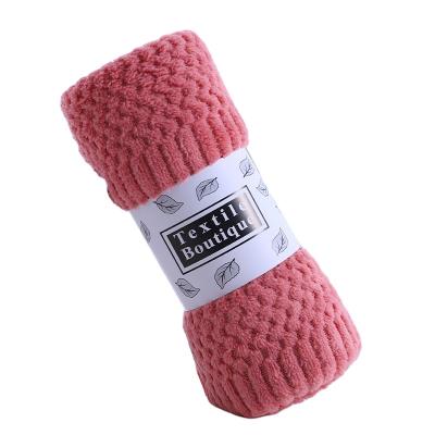 China Hot Selling Safe Kids Coral Velvet Turban Waffle Towel Car Dry Cleaning Hair Wrap for sale