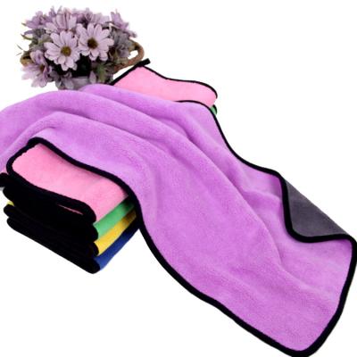 China Custom Car Micro Viable Fiber Factory Price Drying Roll Double Sided Logo Detailing Two-Sided Thickening Strong Water Absorption Dying Towel for sale