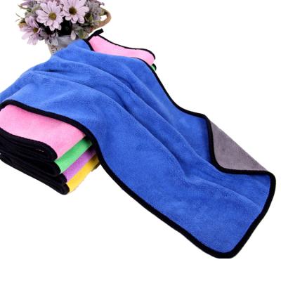 China Viable in Microfiber Running Car Dry Detailing Cleaning Fiber Micro Wash Drying Bilateral Thickening Strong Water Absorption Towel for sale