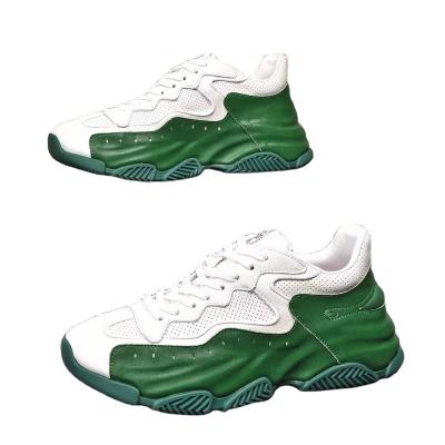 China 2022 Fashionable Dad Shoes Cushioning Jogging Series All-match Sports Casual Shoes Thick Bottom Increased White Green for sale