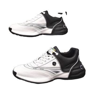 China 2022 All-match Fashionable Business Casual Dress Shoes Dad Sneakers Thick-soled White Black Damping for sale