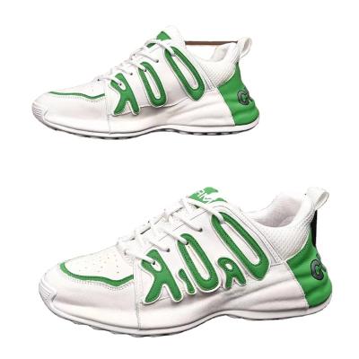 China Damping 2022 Trend Jogging White Party Shoes Leather White Dad Business Shoes All-match Comfortable Sports Casual Shoes for sale