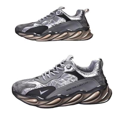 China Outdoor sports cushioning of the latest popular all-match shoes old running comfortable breathable casual series sports shoes gray for sale