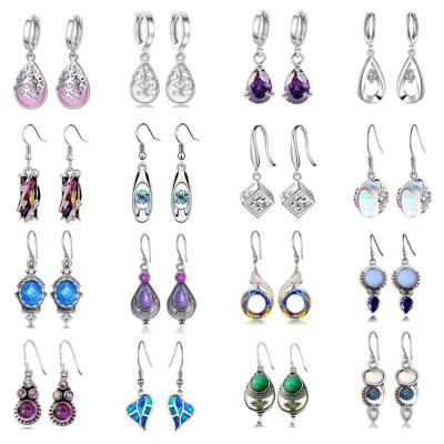 China Fast Shipping BOHEMIA Teardrop Earrings Drop To Dangle Hook Earrings For Women Boho Jewelry Waterdrop Earrings Set For Girls for sale