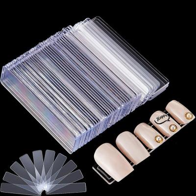 China Transparent Display Rack Nail Boxes Packaging For Press On Nail Art Tips False Nail Tips Practice Rack 6.5*1.5*0.2cm for sale