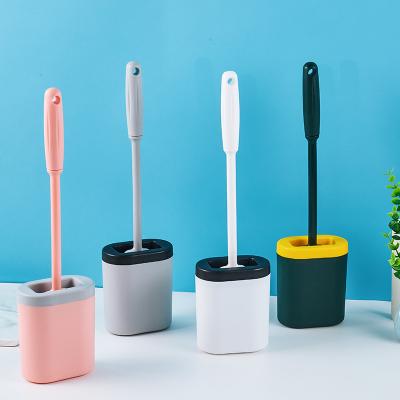 China Silicone 2021 Eco-friendly No Dead End Washing Toilet Brush For Clear Bathroom Tools Accessories Dropshipping for sale