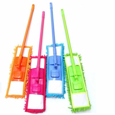 China Hot Sale Eco-friendly Folding Flat 360 Degree Rotating Chenille Microfiber Mop For Clean Household for sale