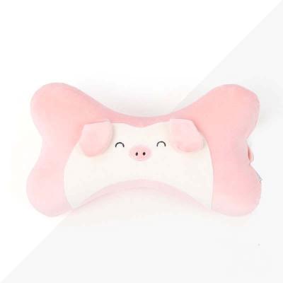 China Spandex Cartoon Pig Stretch Bone Viable Cute Pillow Four Way Memory Foam Travel Pillow Neck Pillow for sale