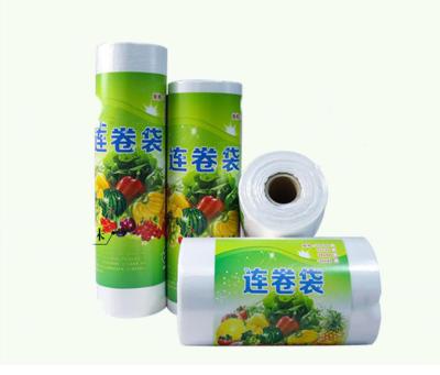 China Good Quality Disposable Customize Disposable Thicken Clear Plastic Flat Bag On Roll For Household Supermarket Vegetable Storage Bags for sale