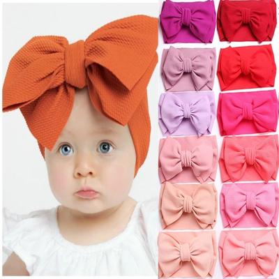 China Hot Selling Hair Decor Bow Elastic Set Baby Girl Newborn Infant Hair Accessory And Headband For Kid Baby Headband for sale