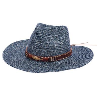 China Picture Brim Handmade Straw Hat Fedora Sunshine Shade Beach Hat Flat Straw for sale