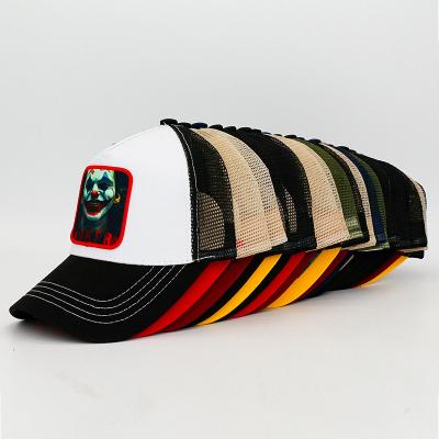 China Wholesale JOINT Design Joker Card Trucker Baseball Cap Fashion Dad Mesh Patch Sports Novelty Baseball Cap for sale