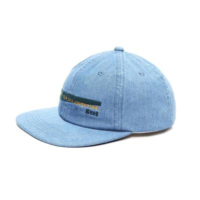 China COMMON 3D Embroidery OEM Customized Denim Lattice Fabric Hip Hop Snapback Hat for sale