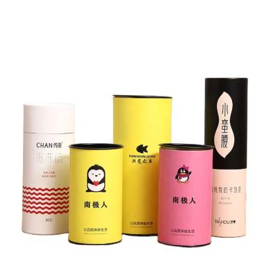 China Recyclable Customized Cylinder Shape Cardboard Paper Tube Cans Canister For Cosmetic Packaging Box for sale