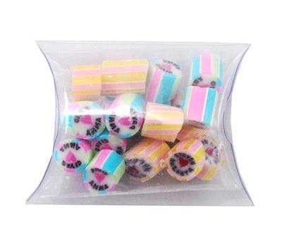 China Recycled Materials Wholesale Cheap Clear Plastic PET PVC Cookie Snacks Candy Gift Packaging Pillow Box for sale