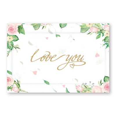 China Folded Recyclables Shape Logo Printing Paper Custom Birthday Wedding Greeting Thank You Cards for sale