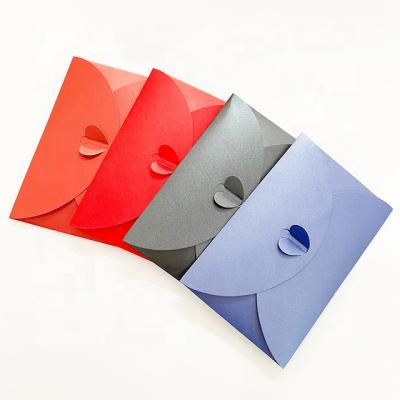 China Recyclable Custom Design Pearl Paper Luxury Decoration Thank You Greeting Invitation Card Envelopes for sale