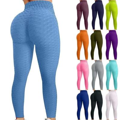 China 2021 Hot Selling Tiktok Legging Multicolor Antibacterial Bubble Yoga Pants For Women for sale