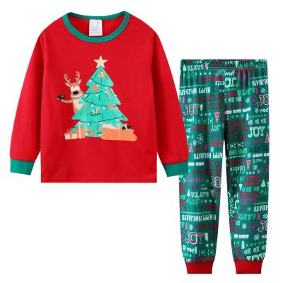 China 2021 Wholesale Casual Christmas Cotton Girls Kids Pajamas Sets Children Sleepwear for sale