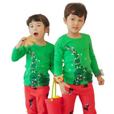 China 2021 Casual Children's Christmas Pajamas Sets Custom Printing Christmas Pajamas Children for sale