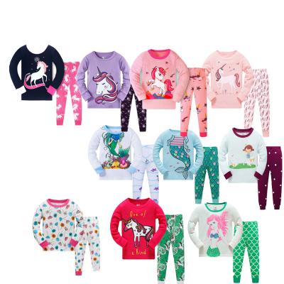 China 100% Cotton QUICK DRY Sleepwear Autumn Custom Kids Unisex Cartoon Pajamas Set 2021 for sale