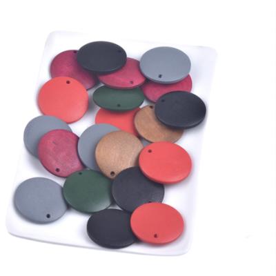 China Wooden Wooden Disc 40mm With Edge Of Hole Earring Retro DIY Handmade Accessories for sale