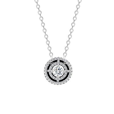 China TRENDY 925 sterling silver glitter European and American original vintage circle charm miner necklace for sale