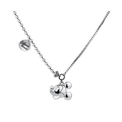 China Fukarni TN042 Solitaire Box Chain Choker High Cute Polished Disny Mickey Pendant 925 Silver Necklace for sale