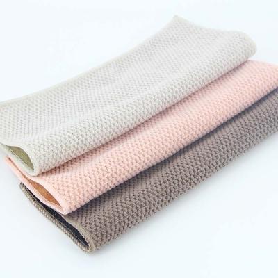 China Sustainable Hot Selling Baby Kitchen Cotton Towel Eco-Friendly Reusable Organic Organic Unbleached Bamboo Towel Washable for sale