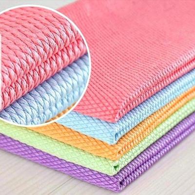 China Universal Microfiber Car Cleaning Cloth Fish Scale Cloth Dish Viable Glass Towel Absorbent Cloth Cleaning Cloth for sale