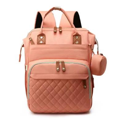 China With USB custom logo stitched Maternity hospital solid bag mommy mothercare USB diaper backpack maternity mochila with pacifier bag for sale