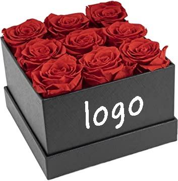 China Handmade Custom Logo Luxury Flower Packaging Box Eco - Friendly Rose Flower Box for sale