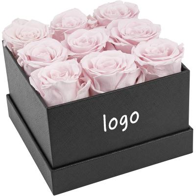 China Handmade Custom Logo Bouquets Flower Packaging Box Rose Flower Box Luxury Gift I Love You for sale