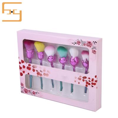 China Recyclable Customized Cosmetic Makeup Eyebrow Brush Tools Blister Kraft Paper Box for sale