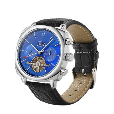 China New Mens Water Proof Watch 3 Atm Water Resistant Luxury Leather Band Mechanical Movement Date Custom Design Watches for sale