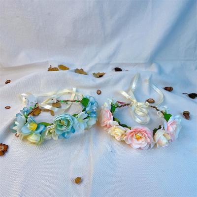 China Wedding 2022 New Style Bride Maid Flower Child Garland Headdress Wedding Accessories Headband for sale