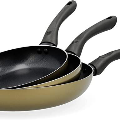 China Sustainable 3 Piece Most Popular Sizes Pressed Fry Pan Set for sale