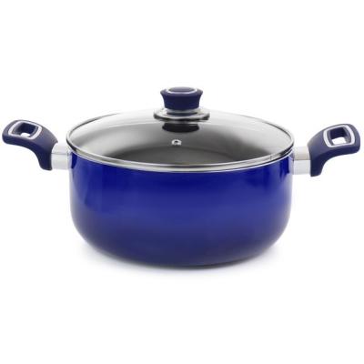 China CLASSIC Pressed Non Stick Cheap Stock Casserole Pot Cooking Pot With Visible Lid for sale