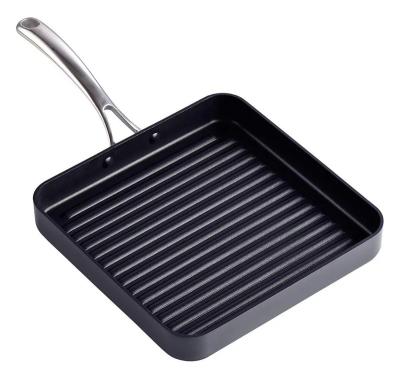 China Fried Steak Pressed Aluminum Single Viable Non-Stick Cookware Pans Home Kitchen Square Kitchen for sale